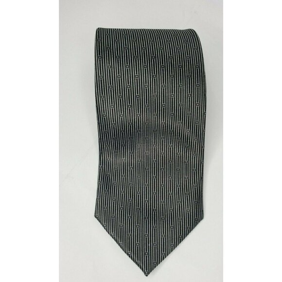 Umo Lorenzo Mens Gray Abstract Necktie Tie New - Picture 1 of 7